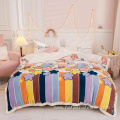 Microfiber new style printed velvet blanket